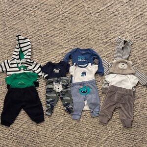 Carter's Winter Newborn Baby Outfit Set with Animal print on butt